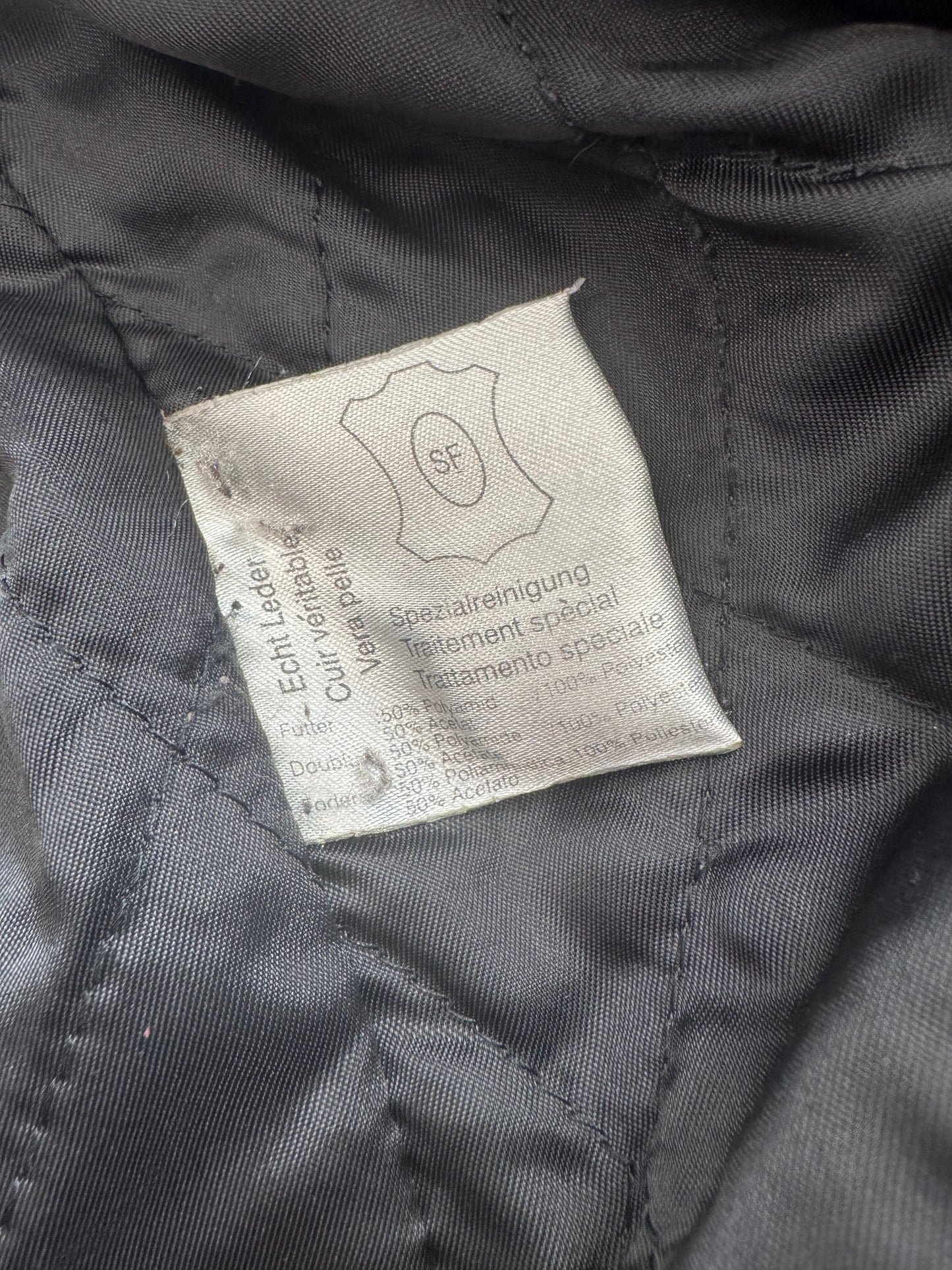 Schwarze Lederjacke von Duca