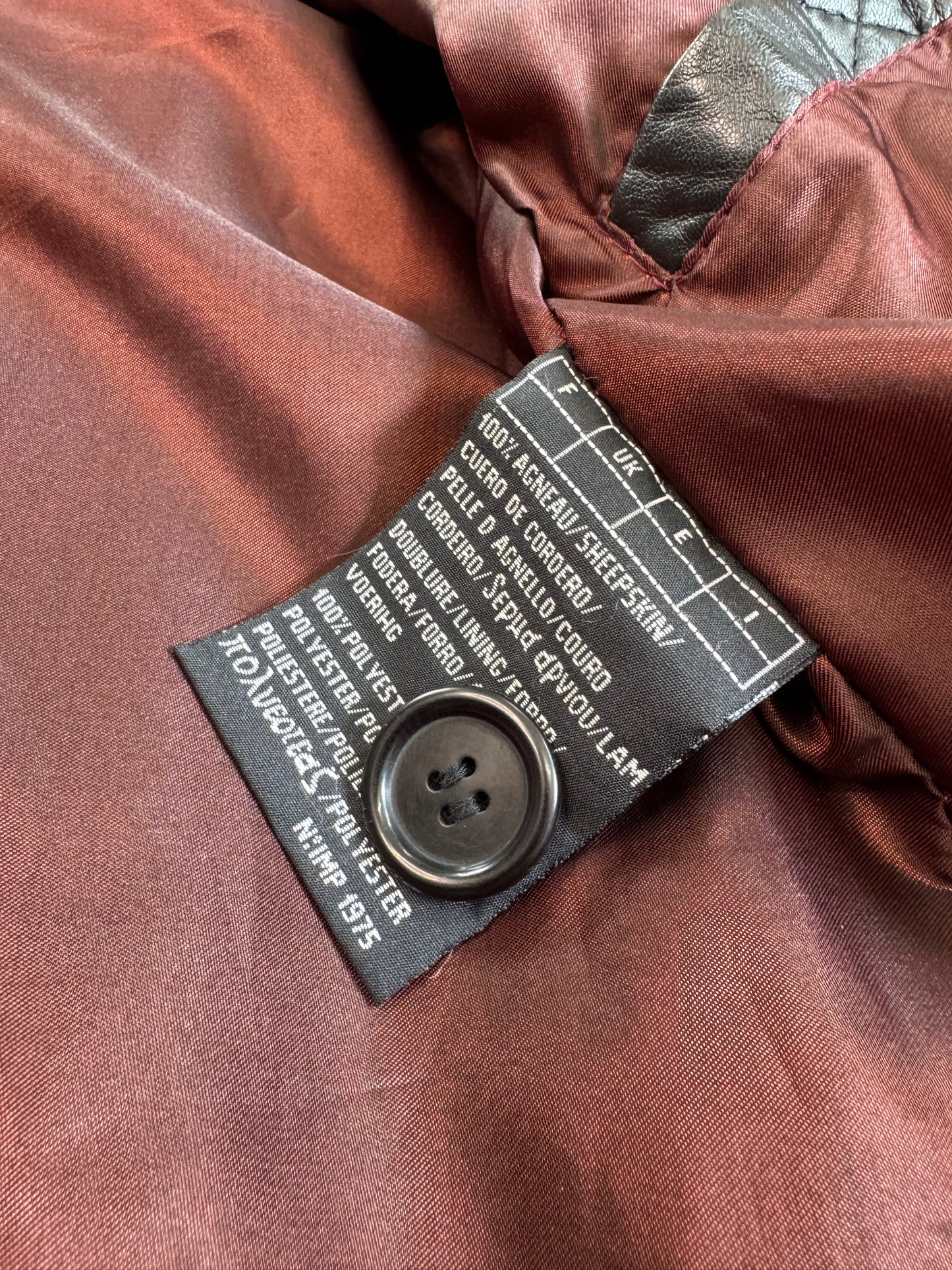 Langer Vintage-Ledermantel in Schwarz von OAKWOOD