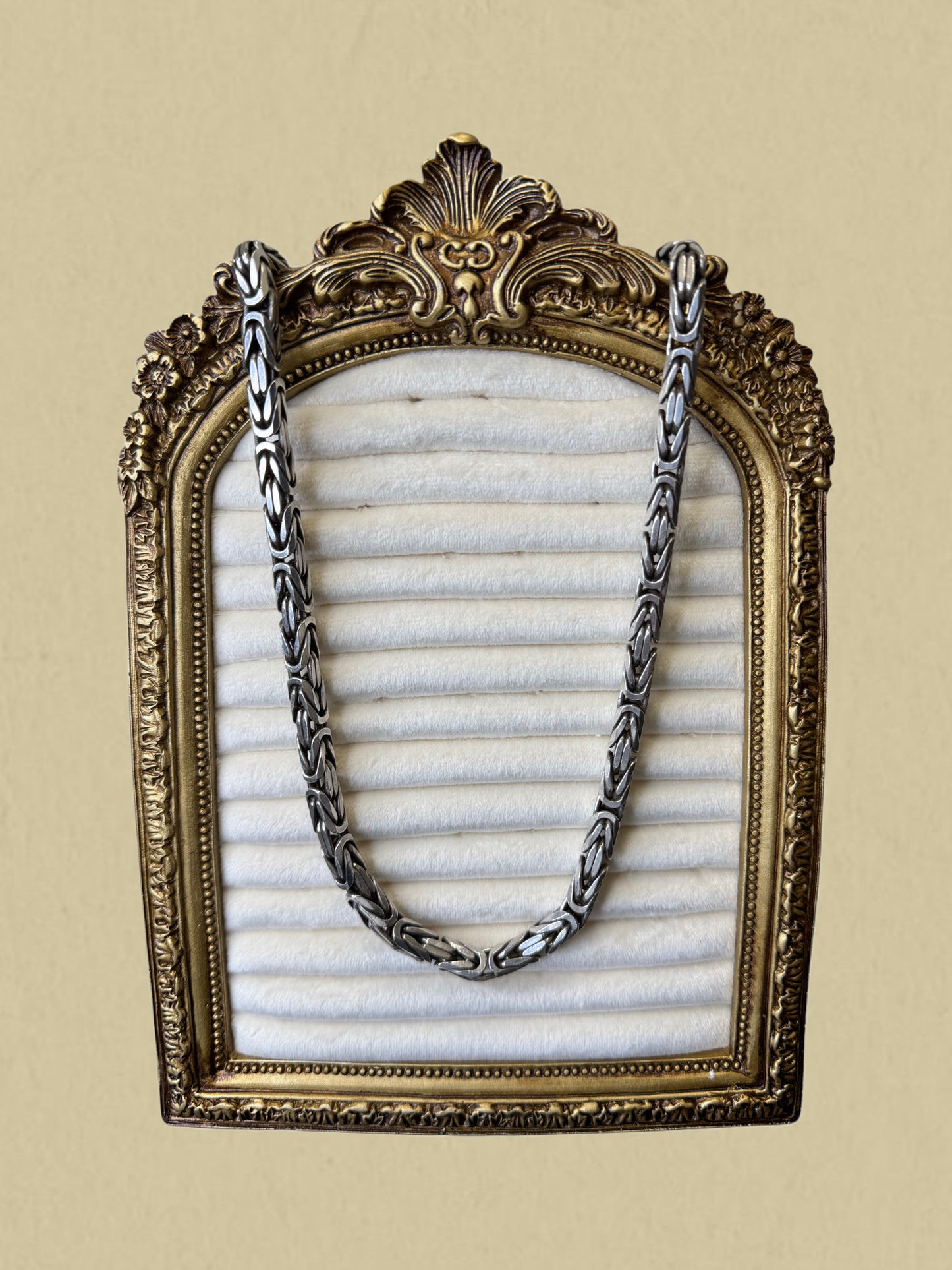 Massive Silberkette im Königsketten-Design