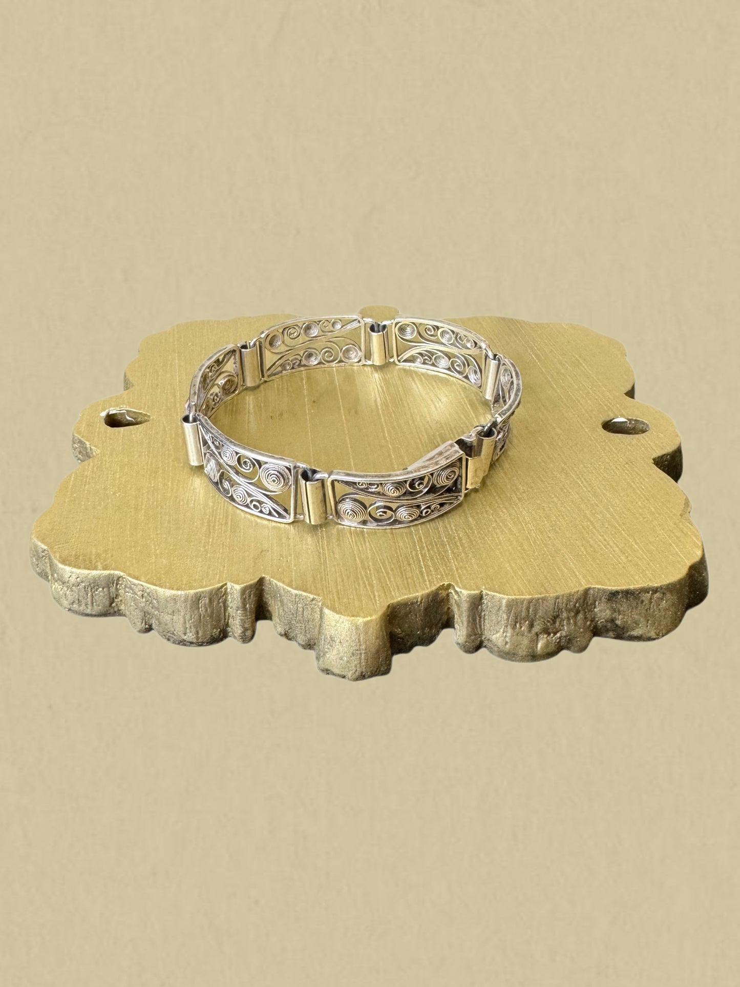 Feines Silberarmband - filigranem Ornamentdesign