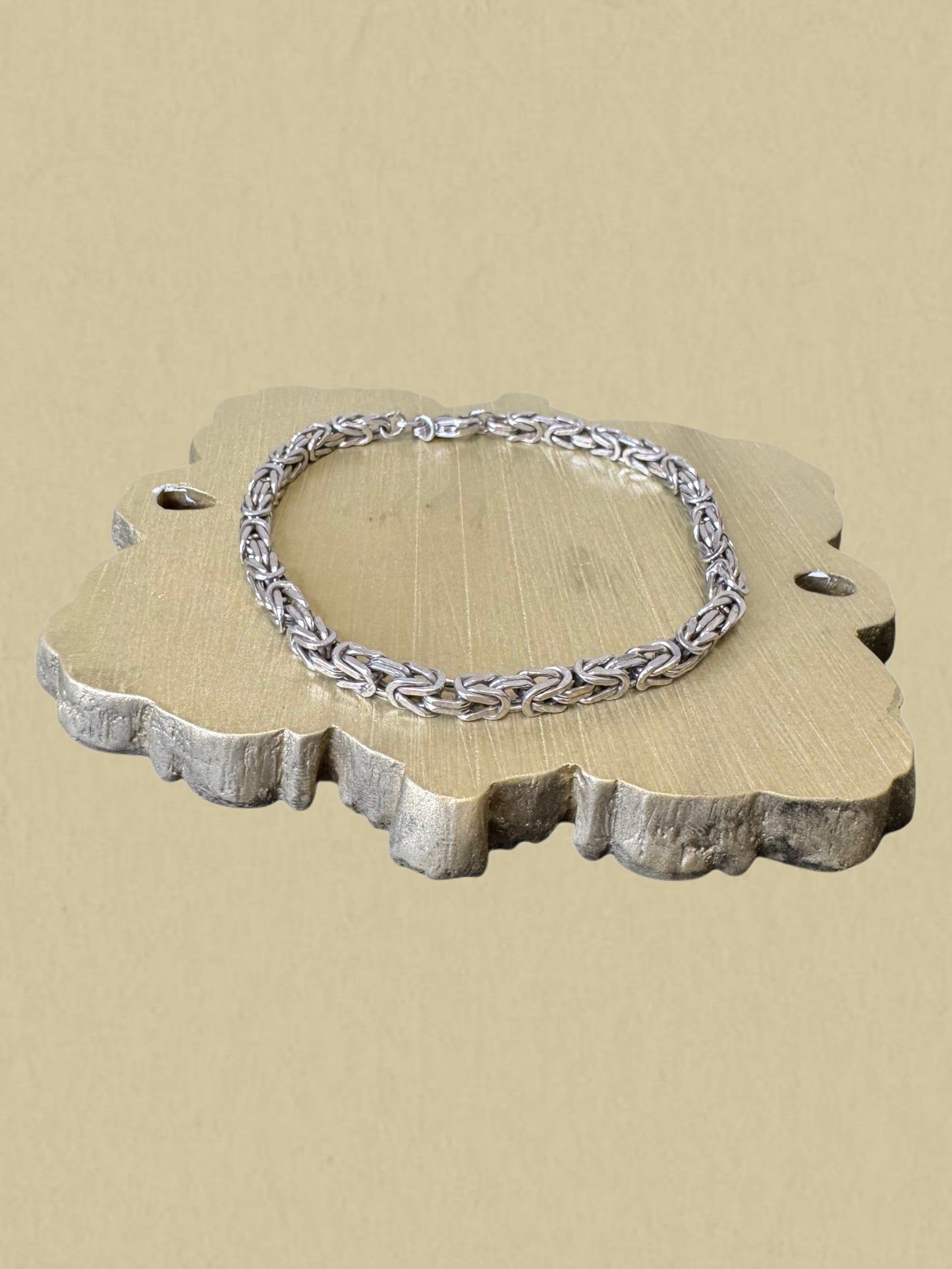 Silberarmband im Königsketten-Stil