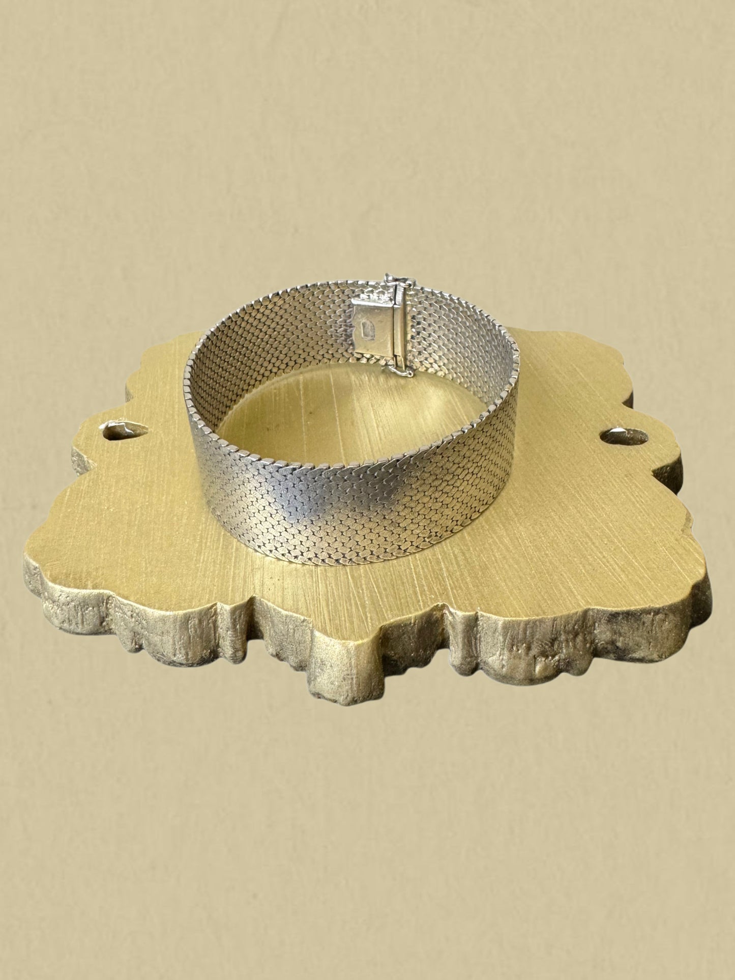 Schlichtes Silberarmband - feiner Mesh-Struktur