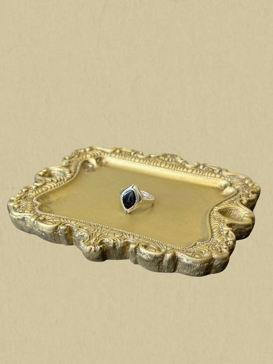 Silberring mit Onyx Stein