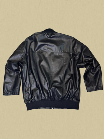 Vintage Echtleder-Bomberjacke