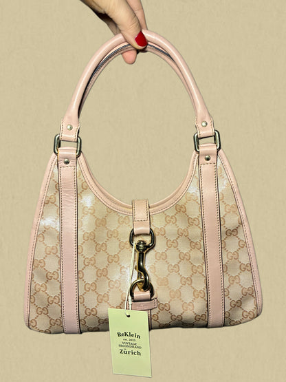 Gucci Jackie Hobo Bag – Rosé Monogram Canvas