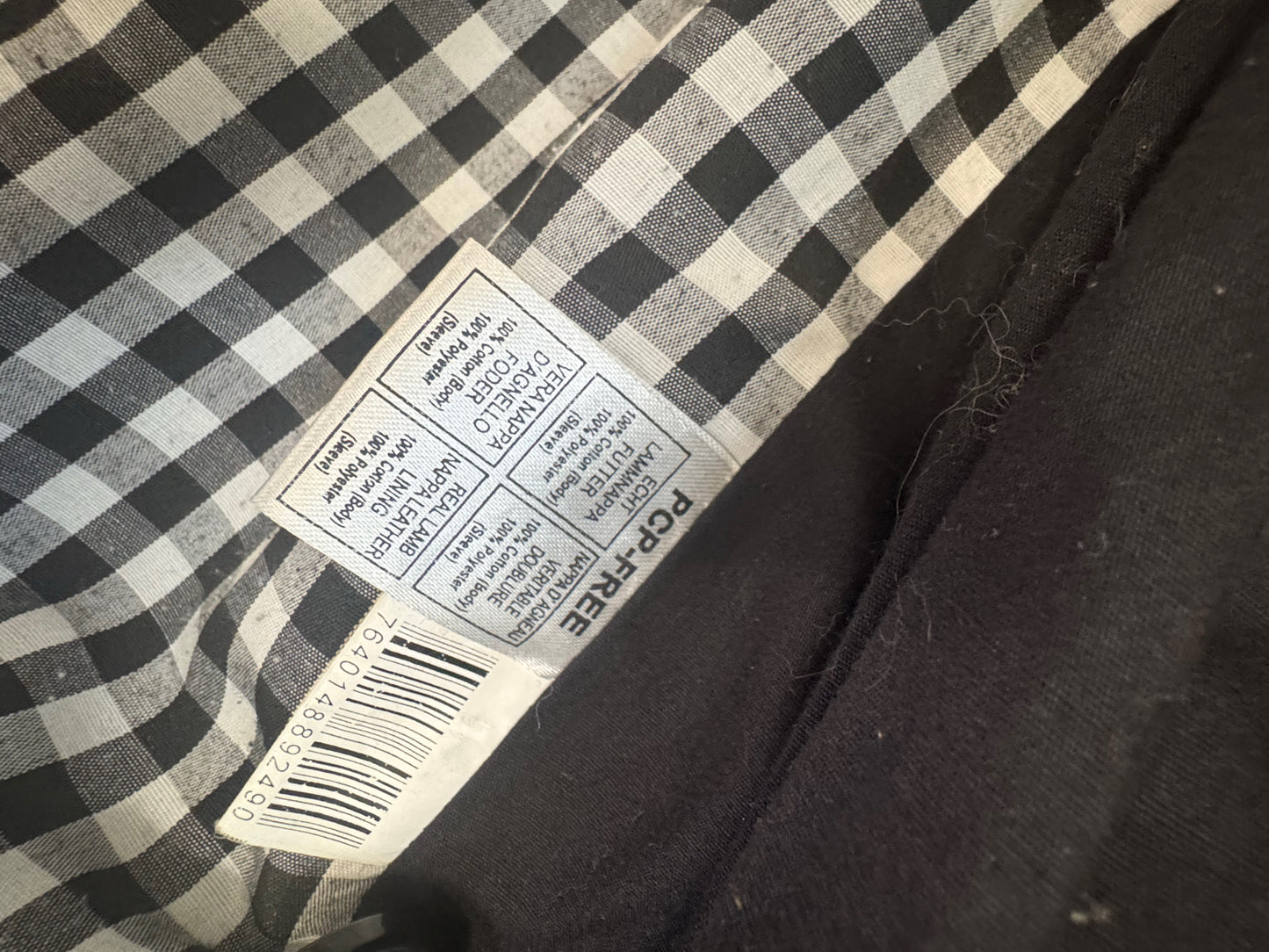 Vintage Lederjacke mit Kragen