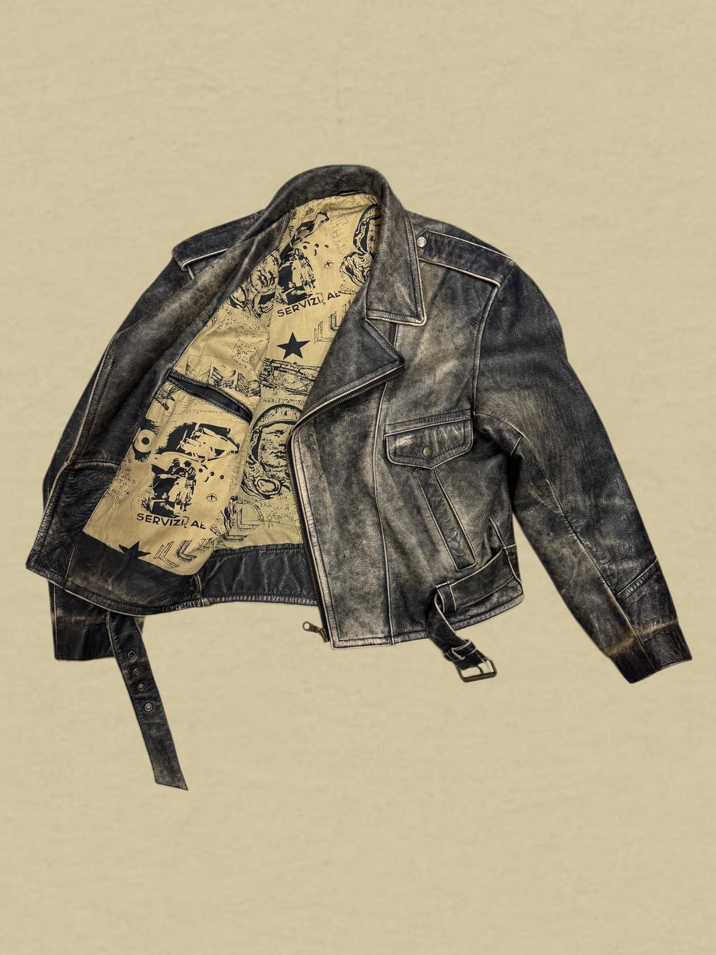 Vintage Lederjacke – echtes Unikat von Trapper