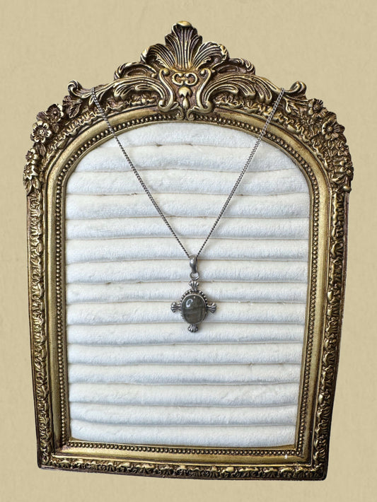 Vintage Silberkette mit Kreuzanhänger