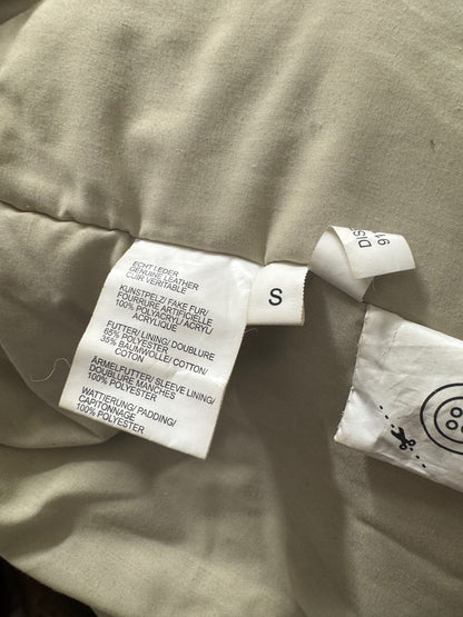 Vintage Fliegerlederjacke mit Fellkragen & Patches