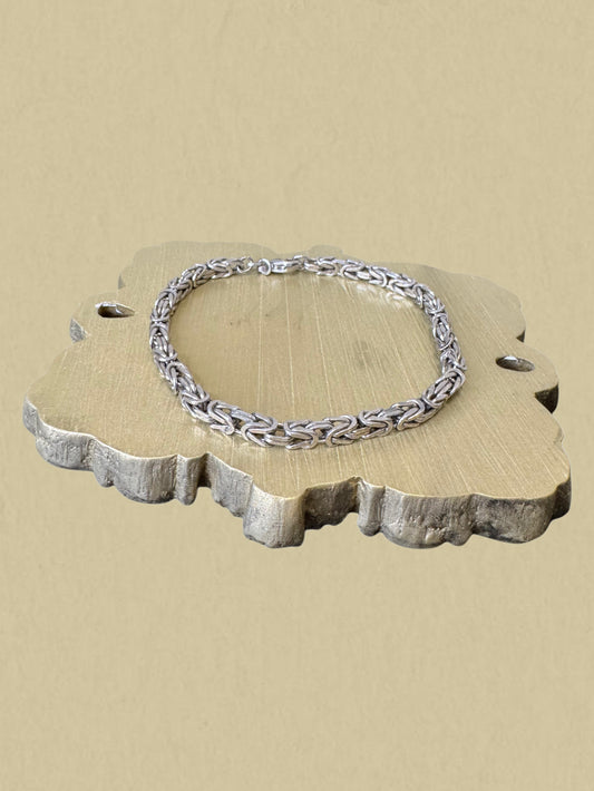 Silberarmband im Königsketten-Stil